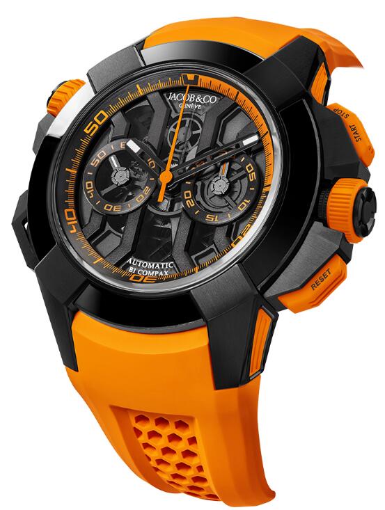 Jacob & Co EC313.21.SB.BO.EHI4S EPIC X CHRONO BLACK TITANIUM (ORANGE BAND) replica watch